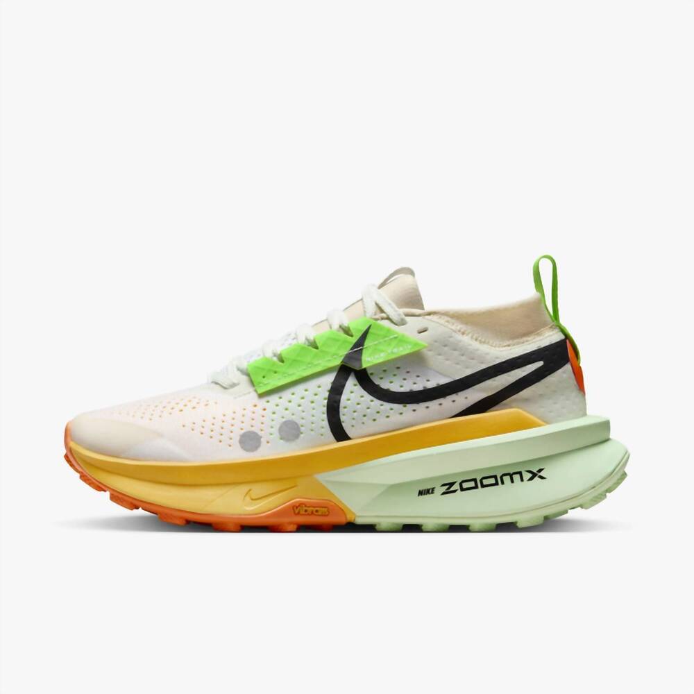 NEW NIKE women's zegama 2 running shoes in summit white laser orange total orang